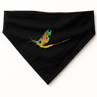 Fly Fishing Brook Trout Mayfly Graphic USA-Made Doggie Bandana