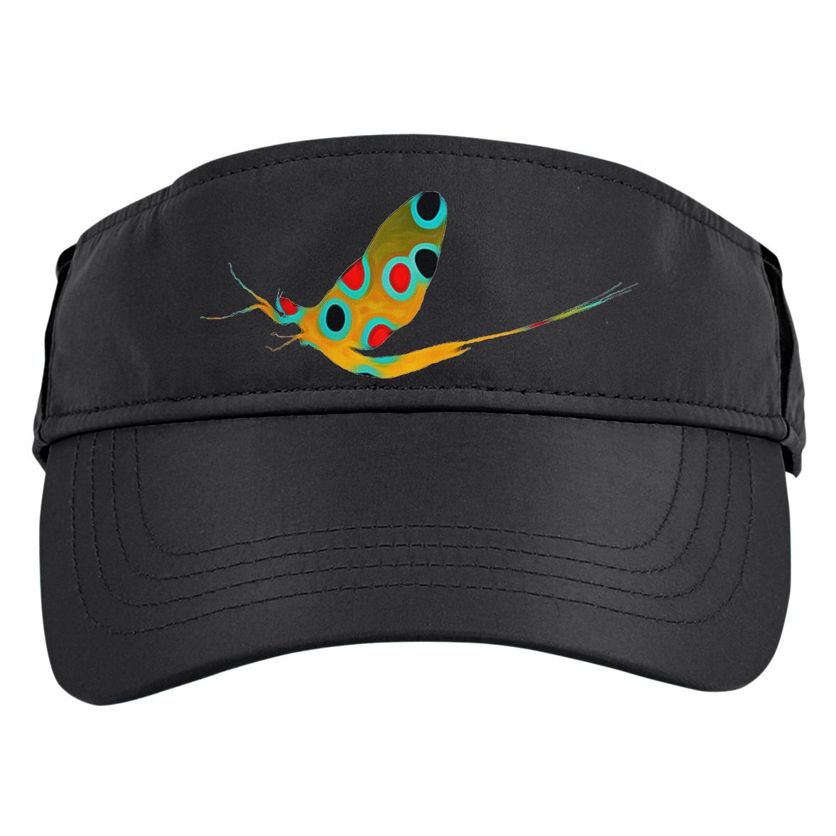 Fly Fishing Brook Trout Mayfly Graphic Adult Drive Performance Visor