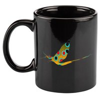 Fly Fishing Brook Trout Mayfly Graphic 11oz C Handle Ceramic Mug