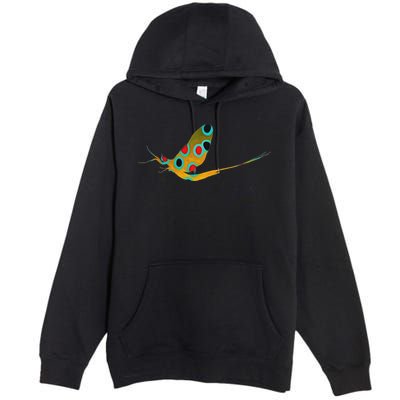 Fly Fishing Brook Trout Mayfly Graphic Premium Pullover Hoodie