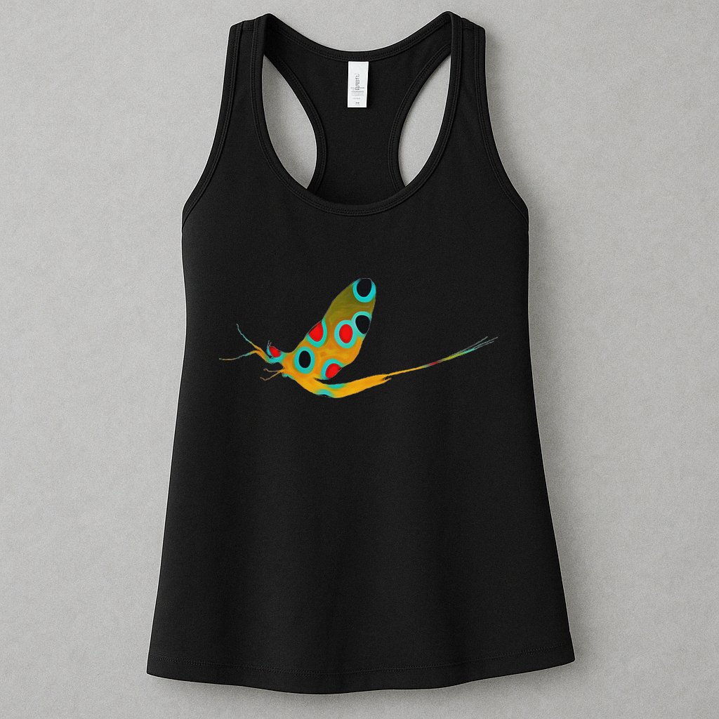 Fly Fishing Brook Trout Mayfly Graphic Womens Tank Top