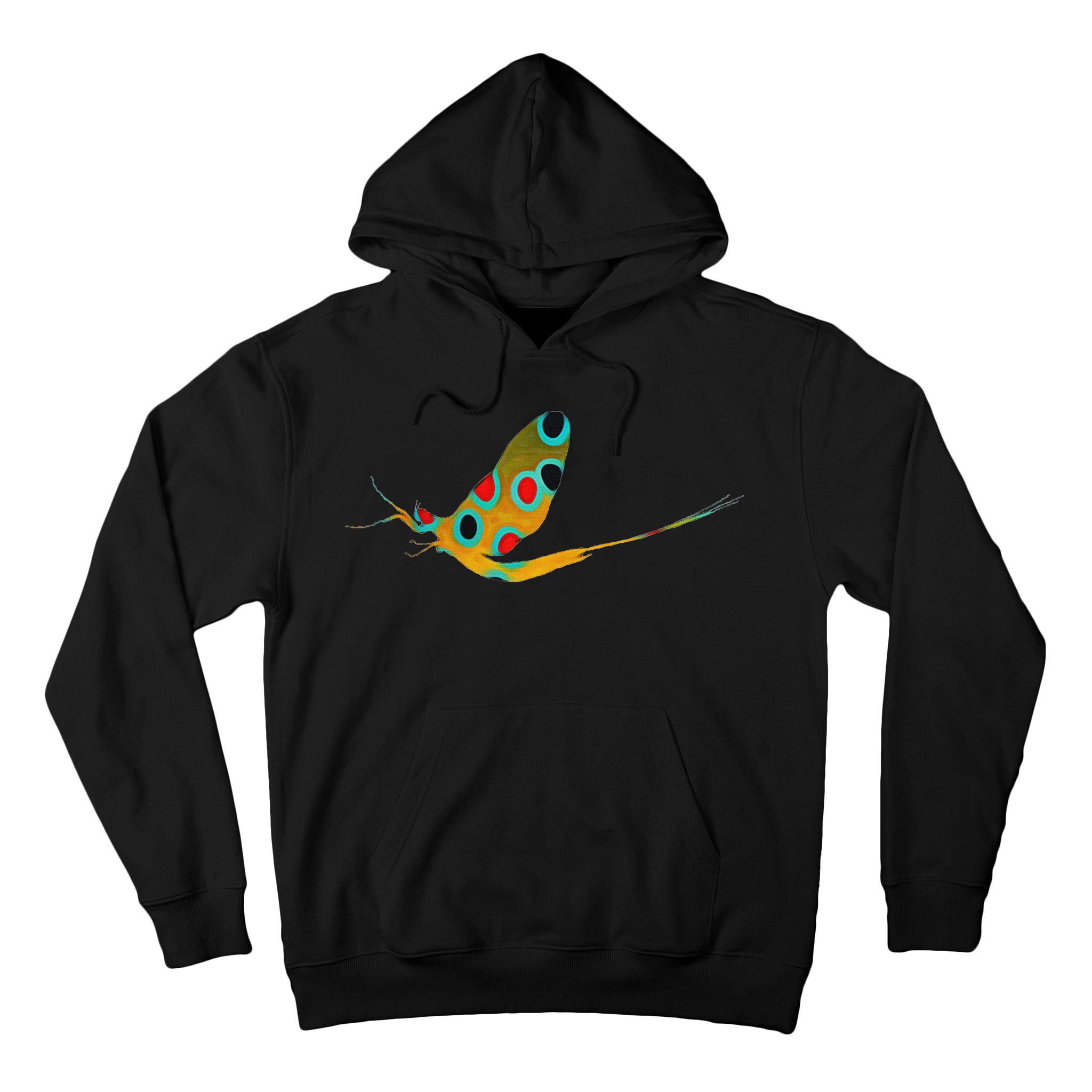 Fly Fishing Brook Trout Mayfly Graphic Tall Hoodie