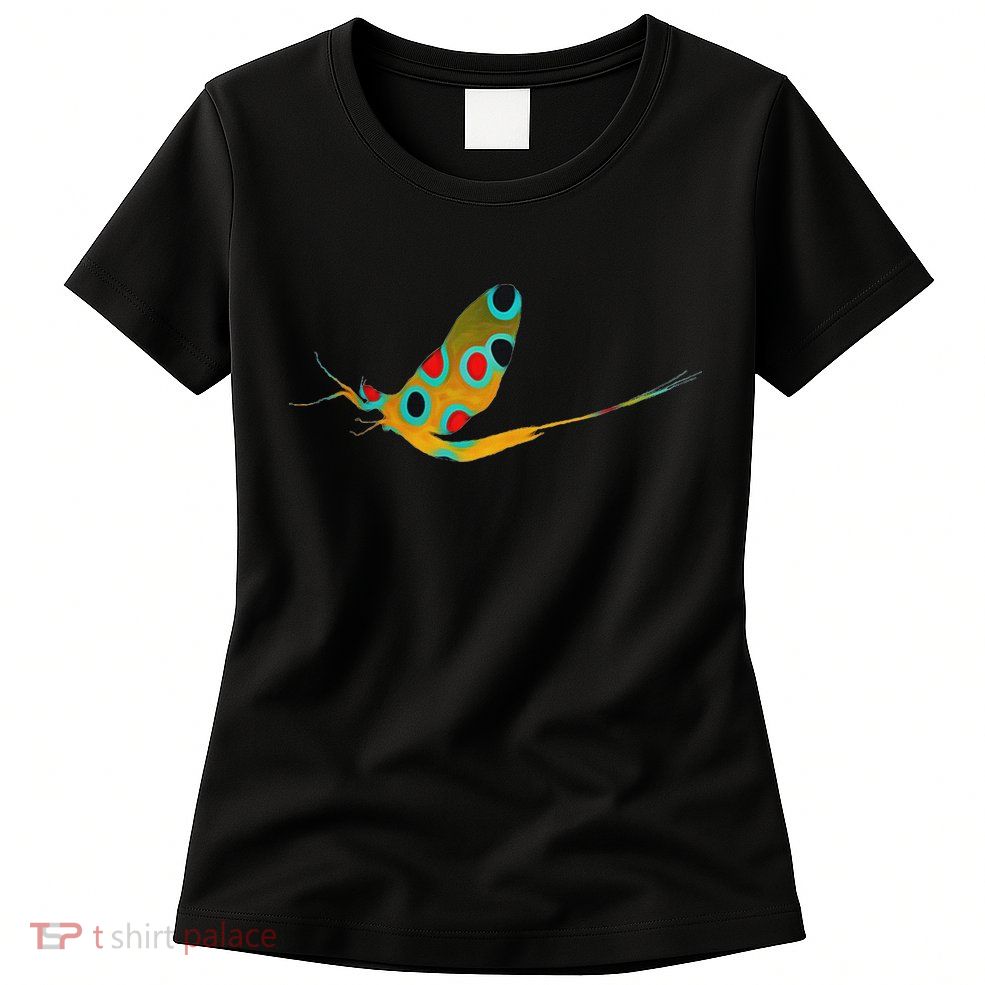 Fly Fishing Brook Trout Mayfly Graphic Womens T-Shirt