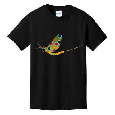 Fly Fishing Brook Trout Mayfly Graphic Kids T-Shirt