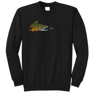 Fly Fishing Brook Trout Dry Fly Tying Fisherman Sweatshirt