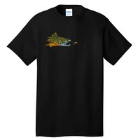 Fly Fishing Brook Trout Dry Fly Tying Fisherman Tall T-Shirt