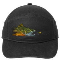 Fly Fishing Brook Trout Dry Fly Tying Fisherman 7-Panel Snapback Hat