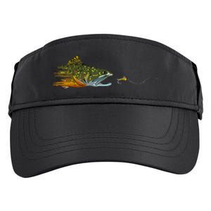 Fly Fishing Brook Trout Dry Fly Tying Fisherman Adult Drive Performance Visor