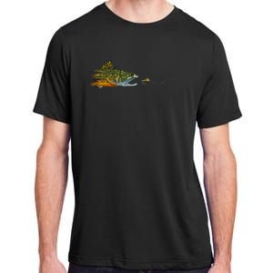 Fly Fishing Brook Trout Dry Fly Tying Fisherman Adult ChromaSoft Performance T-Shirt