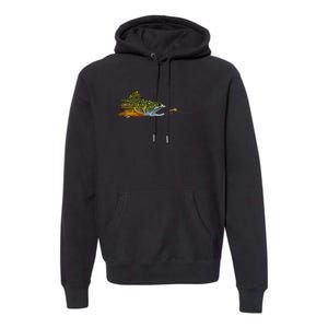 Fly Fishing Brook Trout Dry Fly Tying Fisherman Premium Hoodie