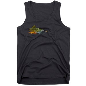 Fly Fishing Brook Trout Dry Fly Tying Fisherman Tank Top