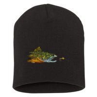 Fly Fishing Brook Trout Dry Fly Tying Fisherman Short Acrylic Beanie