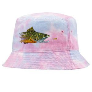 Fly Fishing Brook Trout Dry Fly Tying Fisherman Tie-Dyed Bucket Hat