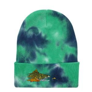 Fly Fishing Brook Trout Dry Fly Tying Fisherman Tie Dye 12in Knit Beanie