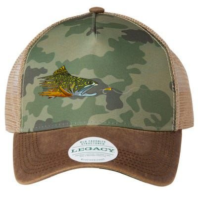 Fly Fishing Brook Trout Dry Fly Tying Fisherman Legacy Tie Dye Trucker Hat