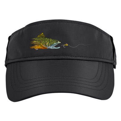 Fly Fishing Brook Trout Dry Fly Tying Fisherman Adult Drive Performance Visor