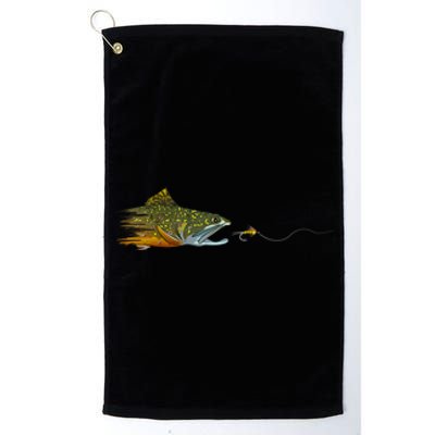 Fly Fishing Brook Trout Dry Fly Tying Fisherman Platinum Collection Golf Towel