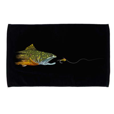 Fly Fishing Brook Trout Dry Fly Tying Fisherman Microfiber Hand Towel