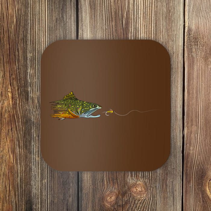 Fly Fishing Brook Trout Dry Fly Tying Fisherman Coaster