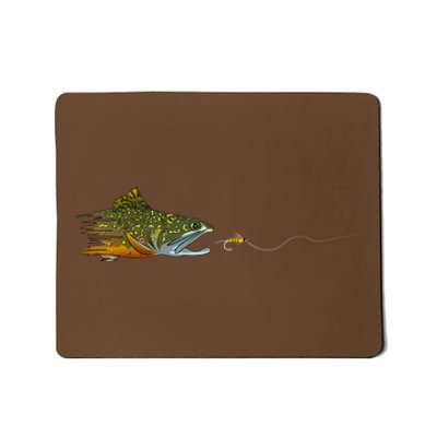 Fly Fishing Brook Trout Dry Fly Tying Fisherman Mousepad