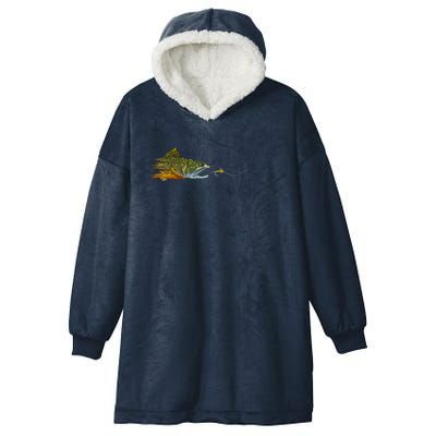 Fly Fishing Brook Trout Dry Fly Tying Fisherman Hooded Wearable Blanket