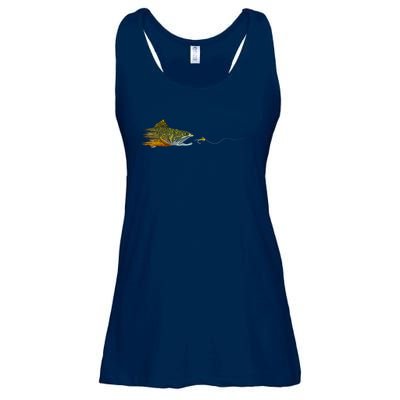 Fly Fishing Brook Trout Dry Fly Tying Fisherman Ladies Essential Flowy Tank