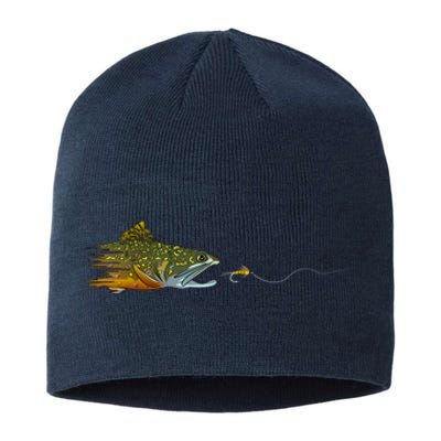 Fly Fishing Brook Trout Dry Fly Tying Fisherman Sustainable Beanie