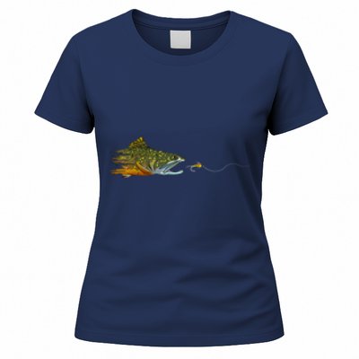 Fly Fishing Brook Trout Dry Fly Tying Fisherman Women's T-Shirt