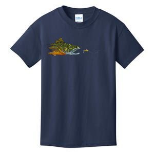 Fly Fishing Brook Trout Dry Fly Tying Fisherman Kids T-Shirt