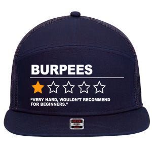 Funny Fitness Burpees 7 Panel Mesh Trucker Snapback Hat