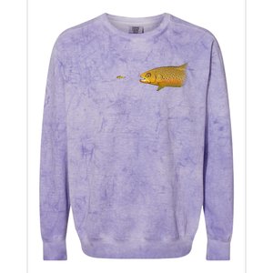 Fly Fishing Brown Trout Dry Fly Tying Colorblast Crewneck Sweatshirt