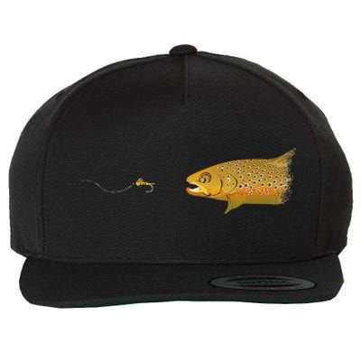 Fly Fishing Brown Trout Dry Fly Tying Wool Snapback Cap