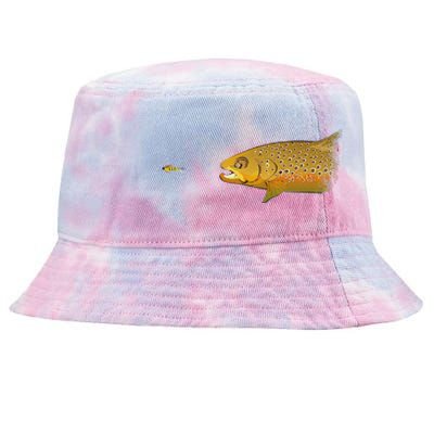 Fly Fishing Brown Trout Dry Fly Tying Tie-Dyed Bucket Hat