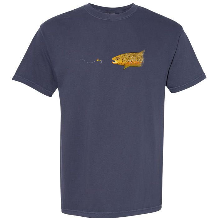 Fly Fishing Brown Trout Dry Fly Tying Garment-Dyed Heavyweight T-Shirt