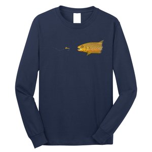 Fly Fishing Brown Trout Dry Fly Tying Long Sleeve Shirt