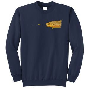 Fly Fishing Brown Trout Dry Fly Tying Sweatshirt