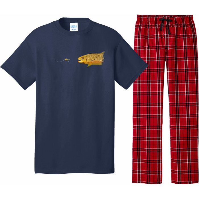 Fly Fishing Brown Trout Dry Fly Tying Pajama Set