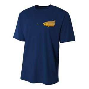 Fly Fishing Brown Trout Dry Fly Tying Performance Sprint T-Shirt