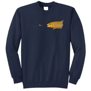 Fly Fishing Brown Trout Dry Fly Tying Tall Sweatshirt