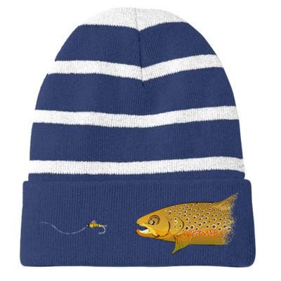 Fly Fishing Brown Trout Dry Fly Tying Striped Beanie with Solid Band