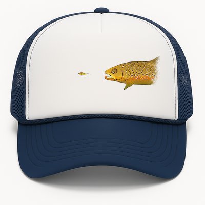 Fly Fishing Brown Trout Dry Fly Tying Trucker Hat