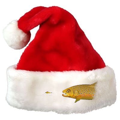 Fly Fishing Brown Trout Dry Fly Tying Premium Christmas Santa Hat