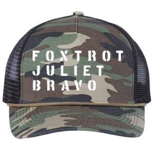 FJB Fuck Biden Military Anti Biden Retro Rope Trucker Hat Cap