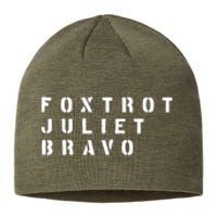 FJB Fuck Biden Military Anti Biden Sustainable Beanie