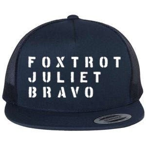 FJB Fuck Biden Military Anti Biden Flat Bill Trucker Hat