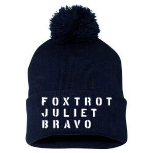 FJB Fuck Biden Military Anti Biden Pom Pom 12in Knit Beanie