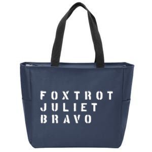 FJB Fuck Biden Military Anti Biden Zip Tote Bag