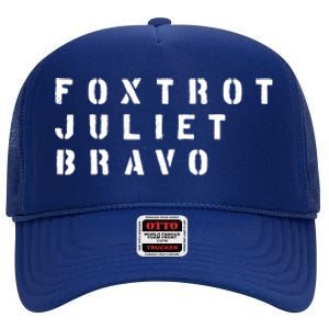 FJB Fuck Biden Military Anti Biden High Crown Mesh Back Trucker Hat