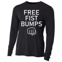 Free Fist Bumps Funny Jokes Cooling Performance Long Sleeve Crew