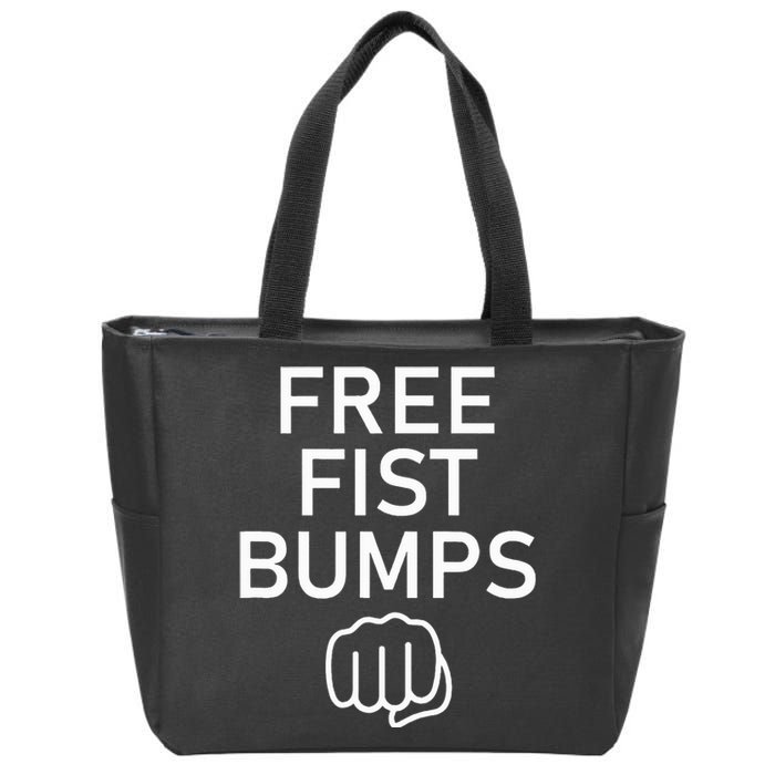 Free Fist Bumps Funny Jokes Zip Tote Bag